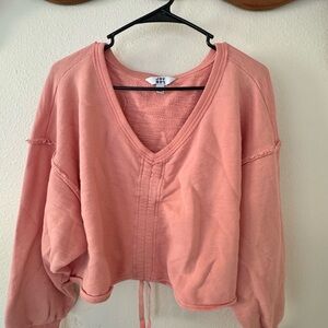 JoyLab Women's Coral V-Neck Sweatshirt